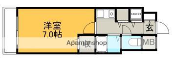 西日本鉄道太宰府線 西鉄五条駅 徒歩11分 9階建 築34年(1K/9階)の間取り写真