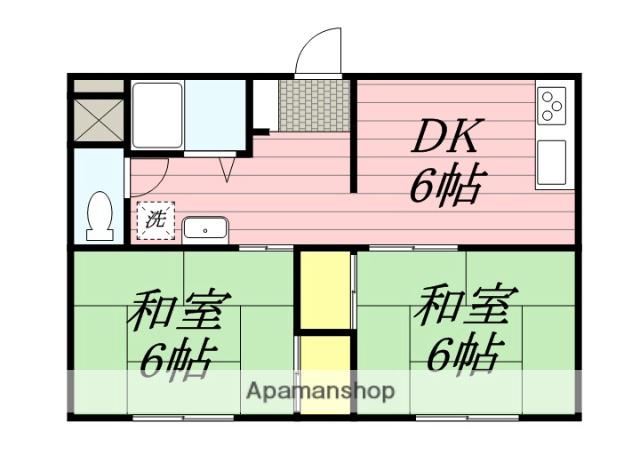 恵比須ビル(2DK/1階)の間取り写真