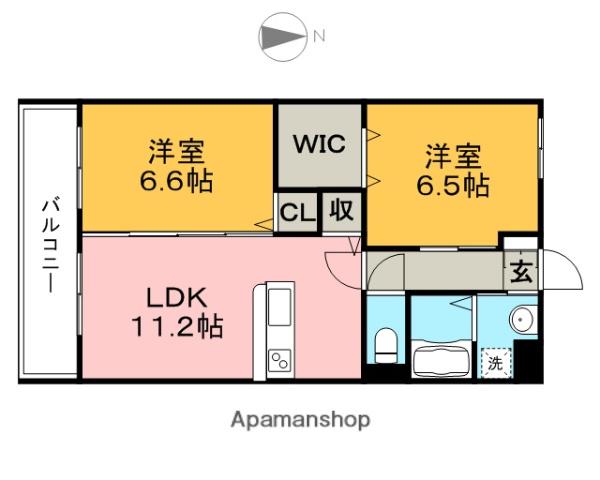 ユーミー・サンフレンズ(2LDK/3階)の間取り写真