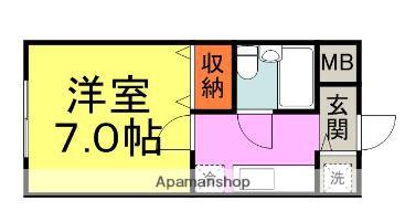 そよ風弐番館A棟B棟(1K/2階)の間取り写真