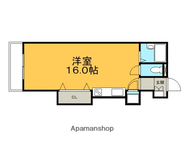 ウインザー今泉B(ワンルーム/1階)の間取り写真