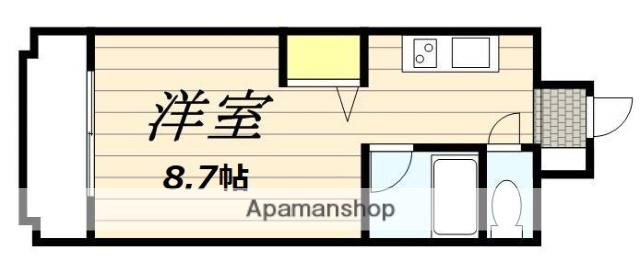 グランフォレスタ美しが丘(ワンルーム/2階)の間取り写真