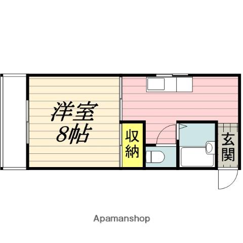 ハイツヒロ(1K/2階)の間取り写真