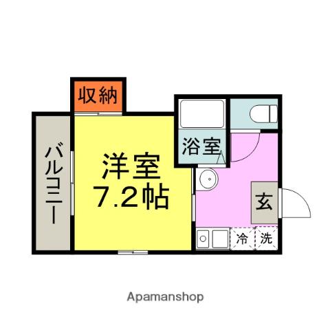 ファビラスマンション(1K/3階)の間取り写真