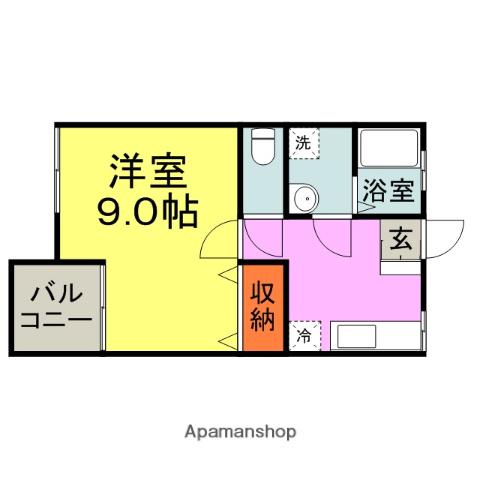 コーポワンセルフ(1K/3階)の間取り写真