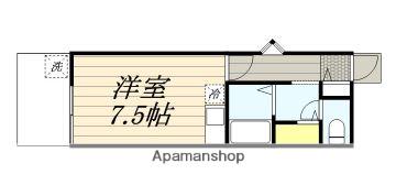 グリーンリーフ7番館(ワンルーム/1階)の間取り写真
