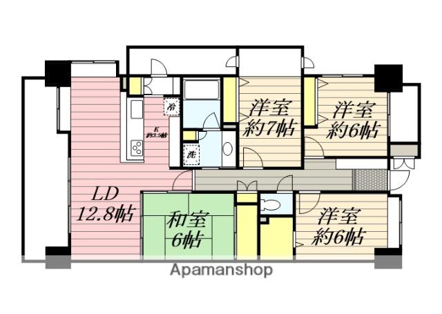 エバーライフ鳥栖2(4LDK/9階)の間取り写真