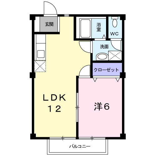 ボヌール壱番館(1LDK/1階)の間取り写真