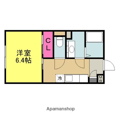 RESPIRAR1(1K/1階)の間取り写真