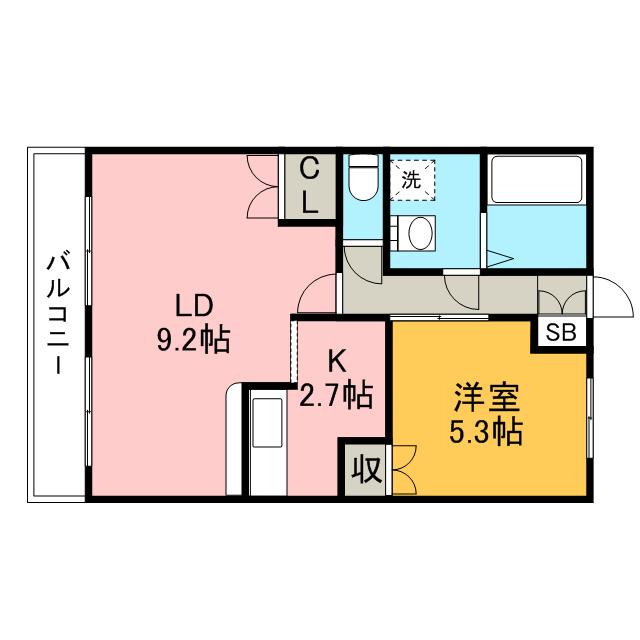 ファインコート北野Ⅰ(1LDK/1階)の間取り写真