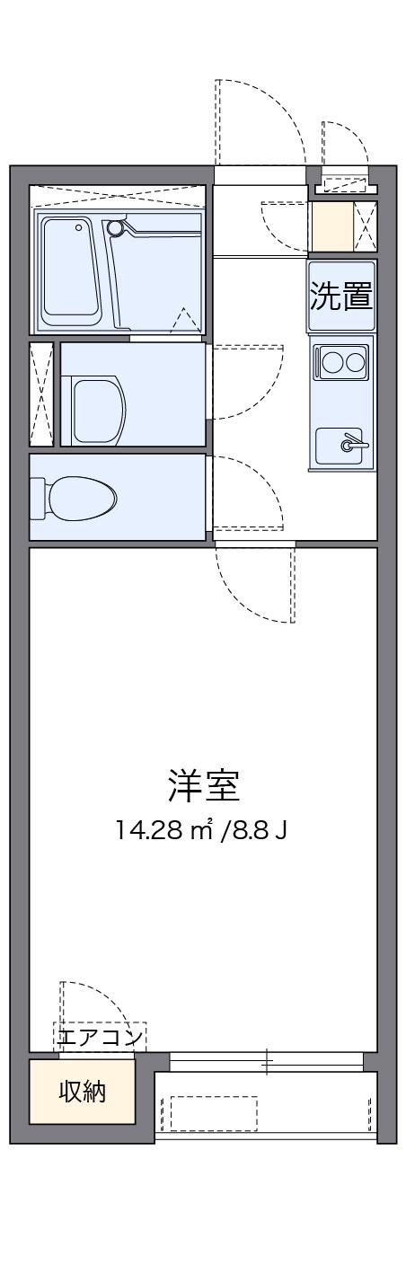 クレイノカサブランカ弐番館(1K/1階)の間取り写真