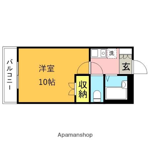 レオパレスMOTOKOGAⅠ(1K/1階)の間取り写真