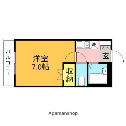 レオパレスMOTOKOGAⅠ(1K/1階)の間取り写真