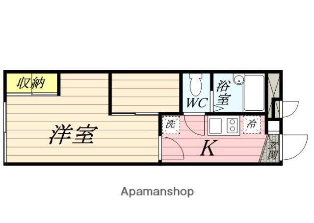 レオパレスMOTOKOGA弐番館(1K/1階)の間取り写真