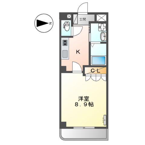 HOLST(1K/2階)の間取り写真