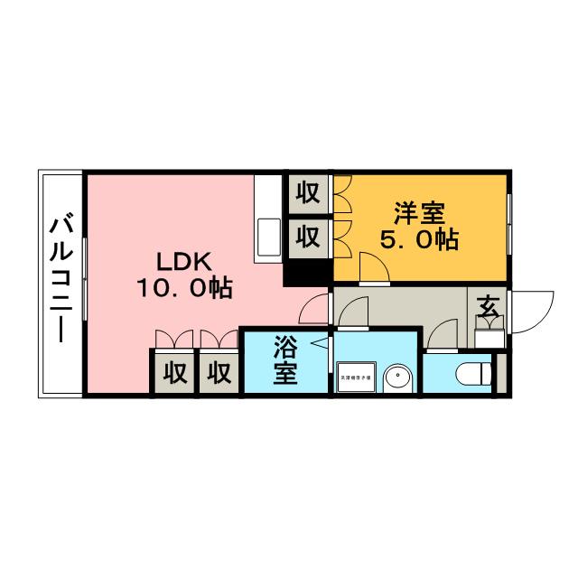 サンフォレスト小森野(1LDK/1階)の間取り写真