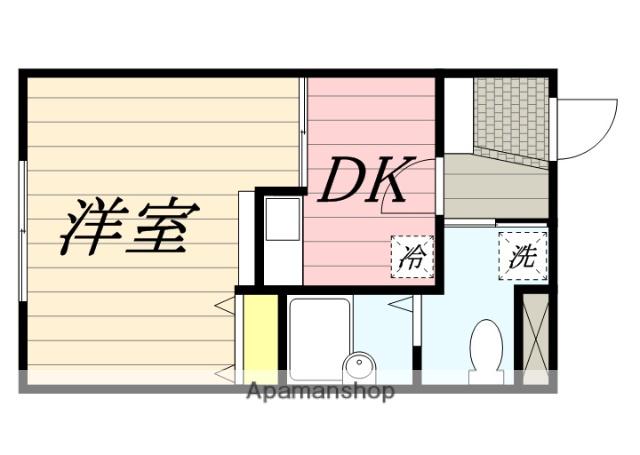 リノ・パラッツォ(1DK/3階)の間取り写真