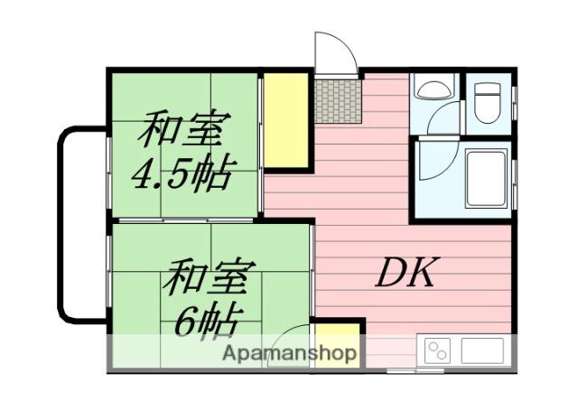 井本アパート(2DK/2階)の間取り写真