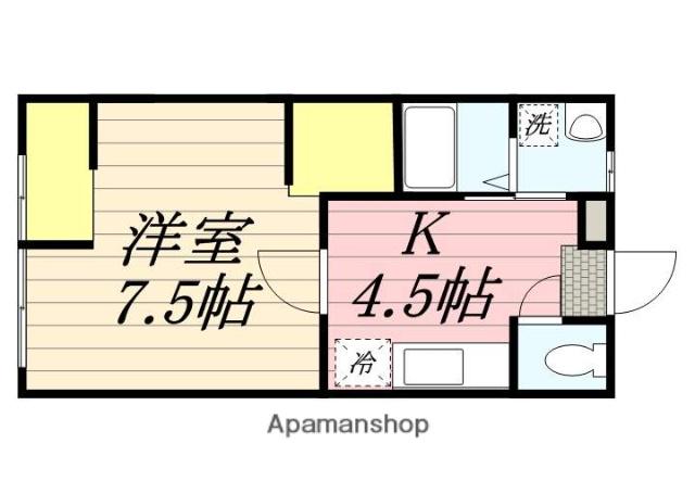 グッドエバー(1K/1階)の間取り写真