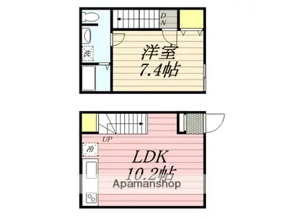 ミコヴィータ(1LDK/1階)の間取り写真