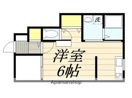 インターヒルズ鳥栖(1K/1階)の間取り写真