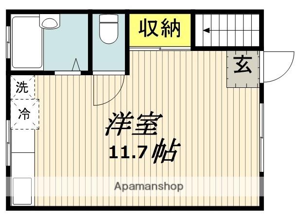 ルーチェ・オットー(ワンルーム/1階)の間取り写真