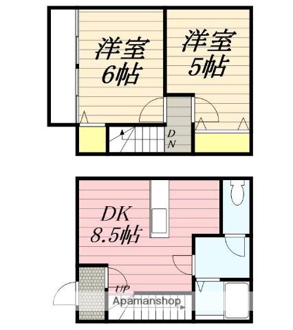 メゾン・K(2DK/1階)の間取り写真