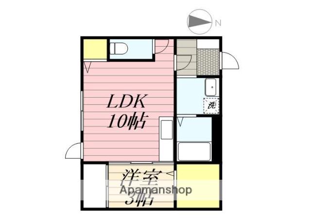 MOCO(1LDK/2階)の間取り写真