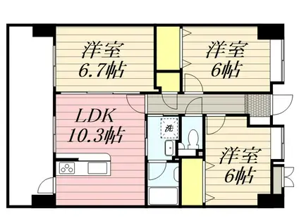 フォレストベール(3LDK/2階)の間取り写真