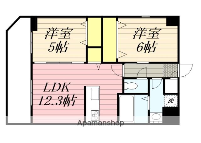 LIFEFIELD小郡駅前(2LDK/5階)の間取り写真
