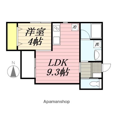 グランエルド(1LDK/1階)の間取り写真