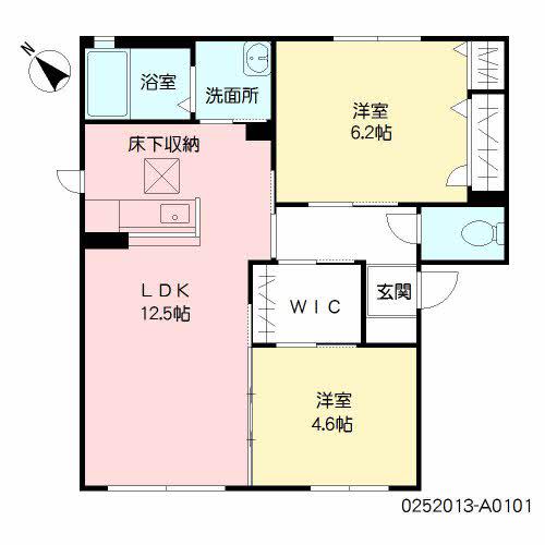 ステラコート  A棟(2LDK/1階)の間取り写真