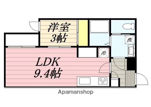 DELICA鳥栖(1LDK/2階)の間取り写真