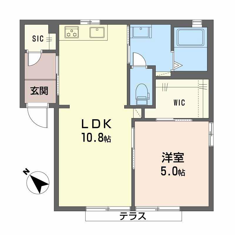 コーポエディ(1LDK/1階)の間取り写真