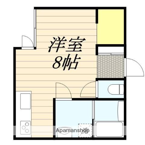 ALIVIO(ワンルーム/2階)の間取り写真