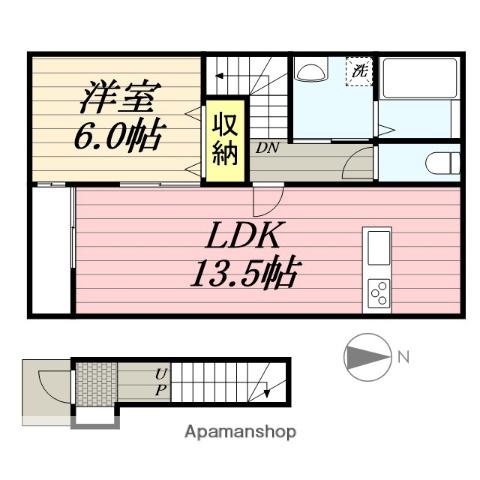 アレイ11(1LDK/2階)の間取り写真