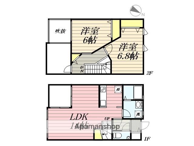 プレミアムアイランド上峰Ⅳ(2LDK/2階)の間取り写真