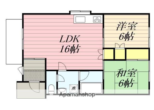 久大本線 筑後吉井駅 徒歩15分 1階建 築26年(2LDK)の間取り写真