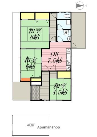 長崎本線 鳥栖駅 徒歩21分 1階建 築53年(3DK)の間取り写真