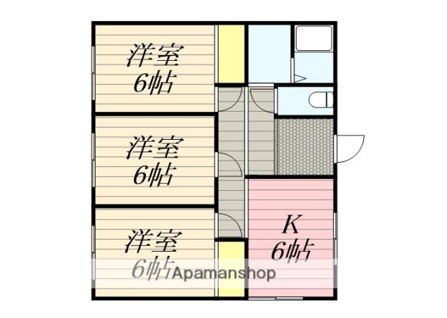 久大本線 田主丸駅 徒歩35分 1階建 築17年(3DK)の間取り写真