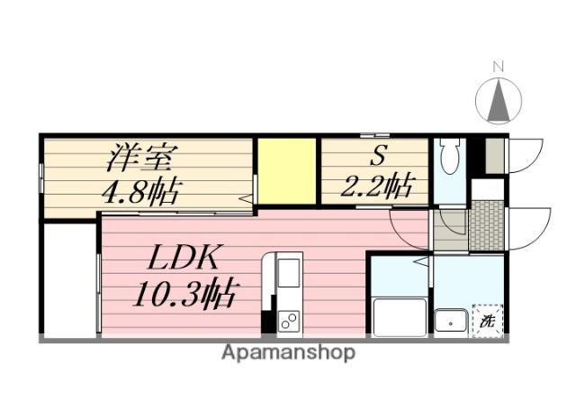 LIFEFIELD小郡Ⅱ(1SLDK/1階)の間取り写真
