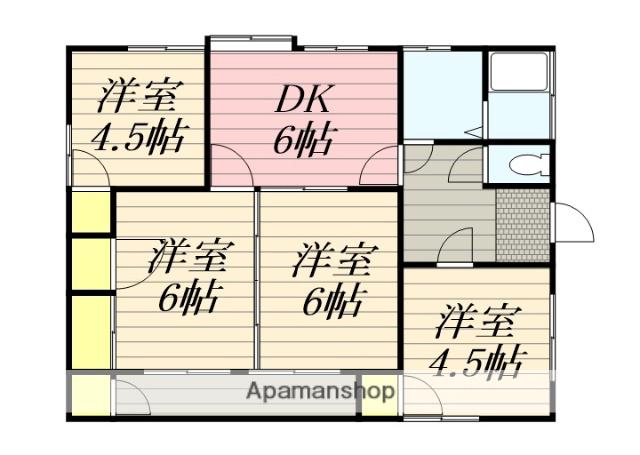鹿児島本線 二日市駅 徒歩11分 1階建 築36年(4DK)の間取り写真