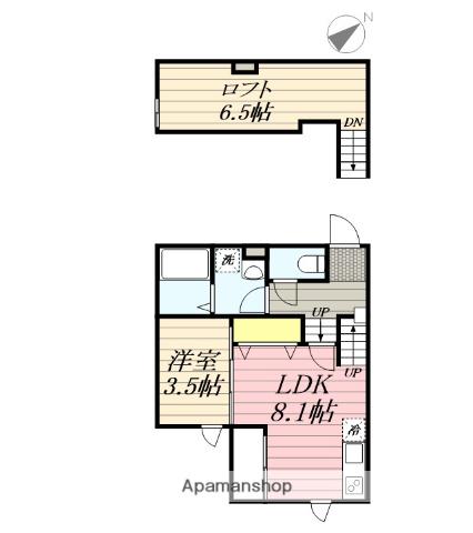 ポラリス鳥栖駅南(1LDK/1階)の間取り写真