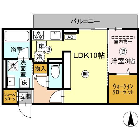 D-ソール・グラン(1LDK/1階)の間取り写真