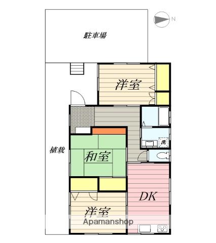 久大本線 田主丸駅 徒歩21分 1階建 築25年(3DK)の間取り写真