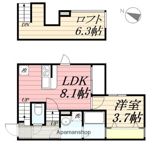 ハレクラニ鳥栖(1LDK/1階)の間取り写真