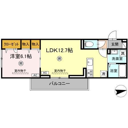 ロイヤルタウン田代外町(1LDK/3階)の間取り写真