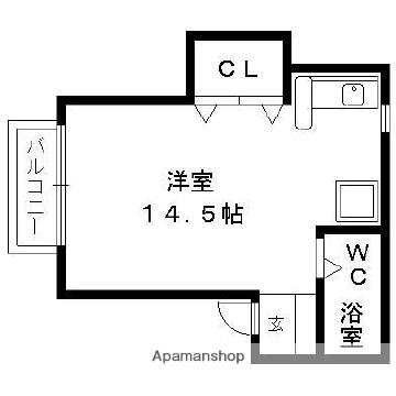 コーポピュア(ワンルーム/2階)の間取り写真