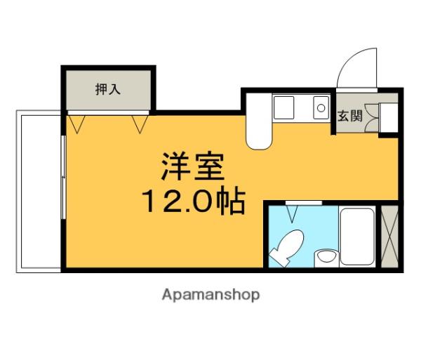 丸美タウンA(ワンルーム/2階)の間取り写真