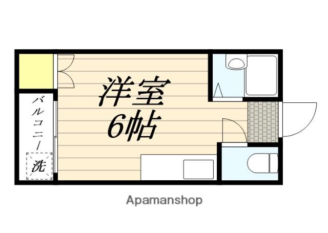シェスタイン筑紫野(ワンルーム/1階)の間取り写真